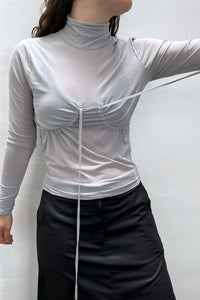 BLUSA BOOBS MESH GRIS PERLA